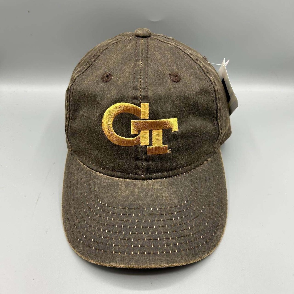 Georgia Tech Yellow Jackets Hat Men Brown Embroidered The Game Snap Back Cap New